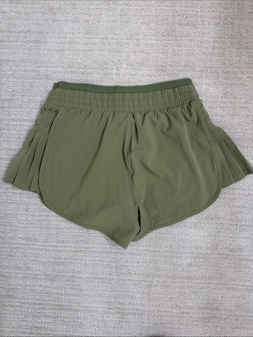 JoyLab Olive Green Athletic Pleated Side Shorts - Picture 3 of 3